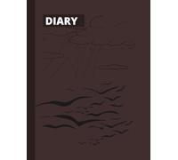 Black Grey theme diary: Clouds Bird Rain Theme notebook