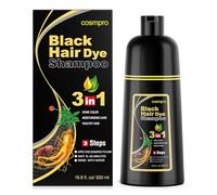 Black Hair Dye Shampoo, colore nero, tintura per capelli, contro i capelli grigi, 3 in 1, per capelli grigi, per uomini e donne, shampoo per capelli