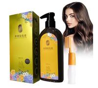 Black Hair Dye Shampoo, Nourishing Herbal Hair Dye, Shampoo a base vegetale, con oli di frutta nutrienti, naturale e innocuo, per tutti i tipi di capelli (nero)