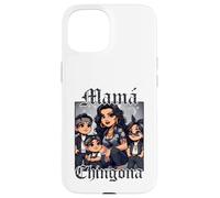 Black Haired Chula Chola La Mama Mas Chingona Curvy Mom Custodia per iPhone 15