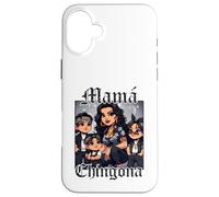 Black Haired Chula Chola La Mama Mas Chingona Curvy Mom Custodia per iPhone 16 Plus