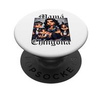 Black Haired Chula Chola La Mama Mas Chingona Curvy Mom PopSockets PopGrip Adesivo