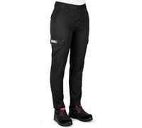Black Hammer Pantaloni cargo da lavoro da donna multil tasche elastiche in vita resistenti con tripla cucitura rinforzata, punto di stress per resistere all'abbigliamento da lavoro, Nero, 32W x 28L