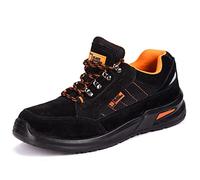 BLACK HAMMER Scarpe Antinfortunistiche Uomo Leggere Allenatori di Lavoro per Trekking Escursionismo Puntale in Acciaio e Intersuola in Acciaio Pelle Scamosciata Ideale per Tutti i Lavori 9952 (41 EU)
