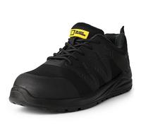 BLACK HAMMER Sicurezza Formatori per Uomo Scarpe da Lavoro Puntale in Acciaio Antiscivolo Resistenti all'Acqua Suole Resistenti agli idrocarburi Ideale per Commercio e Utilità S1P SRC Norman (45 EU)