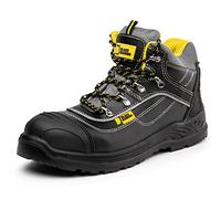 BLACK HAMMER Stivali Antinfortunistica Uomo Stivali Impermeabili e Scarpe da Lavoro Sicure per Uomo Ideali per la Sicurezza sul Lavoro Stivali da Lavoro di Costruzione Punta in Acciaio 9944 (48 EU)