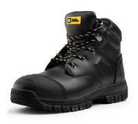 BLACK HAMMER Stivali da Lavoro di Sicurezza Uomo Scarpe in Pelle Liscia con Puntale in Acciaio, Resistente all'acqua Ideale per il Magazzino e Utilità Progettato per Stile e Comfort Thunder (40 EU)