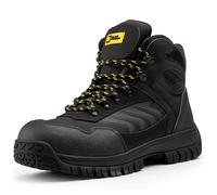 BLACK HAMMER Stivali da Lavoro Uomo, Pelle Scamosciata con Punta in Acciaio, Intersuola Protettiva, Eleganti e Resistente all'acqua - Sicurezza e Comfort per Attività all'Aperto S3 SRC Beast (44 EU)