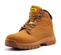 BLACK HAMMER Uomo S3 SRC Stivali da Lavoro Pelle Scamosciata Punta in Acciaio e Intersuola in Acciaio Scarpe Leggere Resistenti all'acqua Progettato per lo Stile e il Comfort sul Lavoro Ryder (42 EU)