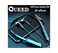 (Black) Hanging Neck Bluetooth Headphones Ultra-Long Standby Active Noise Reduction Wireless Earbuds Long Battery Life Black