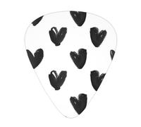 Black Heart Chitarra AcusticaPlettri per Chitarra 12 Pezzi, Chitarra Elettrica Essenziale Plettri per Chitarra Spessi e Sottili Studenti 0,46 0,96 0,71 Mm