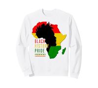 Black History Afro American Pride Male Retro Vintage Felpa