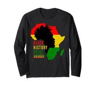 Black History Afro American Pride Male Retro Vintage Maglia a Manica
