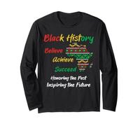 Black History Believe Raggiungere Successo Uomini africani Donne Bambini Maglia a Manica