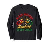 Black History Breaking Every Chain - Black History Month Maglia a Manica