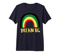 Black History Dream Big Rainbow Nero Uomini Donne Ragazzo Ragazza Maglietta Premium