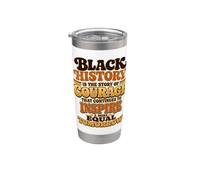 Black History è la storia del coraggio Melanin Pride Bicchiere termico in acciaio inox doppia parete