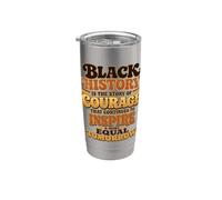 Black History è la storia del coraggio Melanin Pride Bicchiere termico in acciaio inox doppia parete