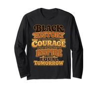 Black History è la Storia del Coraggio Melanin Pride Maglia a Manica