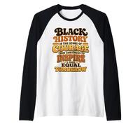 Black History è la Storia del Coraggio Melanin Pride Maglia con Maniche Raglan