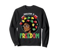 Black History Education Is Freedom Afro Donne Ragazze Bambini Felpa