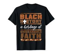 Black History Heritage of Unshakeable Faith Uomini Donne Bambini Maglietta