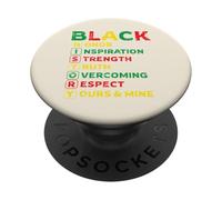 Black History Honor Inspiration Forza Uomini Donne Bambini PopSockets PopGrip Adesivo