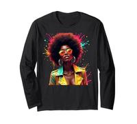 Black History Independence Day Afro Pride Juneteenth Women Maglia a Manica