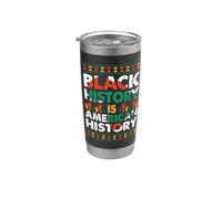 Black History Is American History Patriotic African American Bicchiere termico in acciaio inox doppia parete