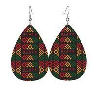 Black History Month 2023 Orecchini in pelle PU Orecchini Earbob Orecchini pendenti a goccia per matrimonio da sposa per ragazze