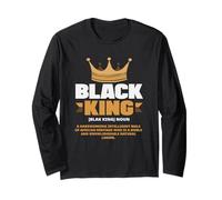 Black History Month Black King Definizione Corona Maglia a Manica