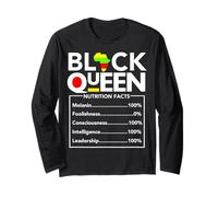 Black History Month Black Queen Melanin Valori nutrizionali Ragazza Maglia a Manica