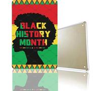 Black History Month Juneteenth Garden Decorations, DZQUY Black History Month Metal Tin Sign , Home Yard Festival Supplies Poster in metallo 30,5 x 40,6 cm