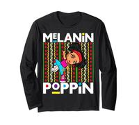 Black History Month Melanin Poppin Black Sista Queen Girls Maglia a Manica