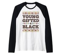 Black History Month Melanin Pride Young Gifted Black African Maglia con Maniche Raglan