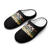 Black History Month - Pantofole da uomo, per interni ed esterni, con suola in gomma, Stile:, 42.5 EU