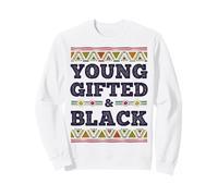 Black History Month Young Gifted & Black African Afro Felpa