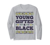 Black History Month Young Gifted & Black African Melanin Maglia a Manica