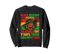 Black History Pride Everyday Afro Woman Patrimonio Africano Felpa