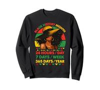 Black History Pride Everyday Afro Woman Patrimonio Africano Felpa