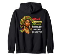 Black History Pride Everyday Afro Woman Patrimonio Africano Felpa con Cappuccio