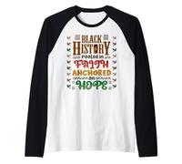 Black History Uomini Donne Bambini Bambini Ragazzi Ragazze Maglia con Maniche Raglan