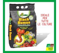 BLACK HUMUS LOMBRICO ORTO FIORI GIARDINO ALFE 5 LITRI 2,5KG BIOLOGICO AMMENDANTE