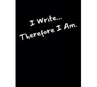Black "I Write..." Notebook 8.5x11 w/190 lined pages - Journal/Diary