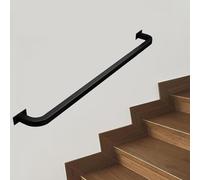 Black il per scale interne/esterne 30 - 600 cm - set completo tubo quadrato ferro ringhiera scale barra di supporto - 180 cm di lunghezza & elegante il