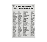Black Inventors Poster Black History Month Decor Inventions Wall Art Canvas Print for Classroom Library Study Room Home Decor Gift Idea(Unframed,08X12inch(20X30cm))