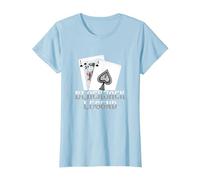 Black Jack Legend | Gioco D'Azzardo di Carte | Casino Maglietta, Donna, Celeste, 3XL