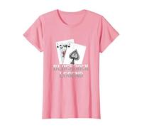 Black Jack Legend | Gioco D'Azzardo di Carte | Casino Maglietta, Donna, Rosa, M