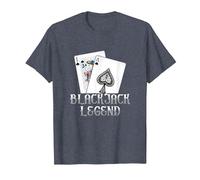 Black Jack Legend | Gioco D'Azzardo di Carte | Casino Maglietta, Uomo, Pervinca, L