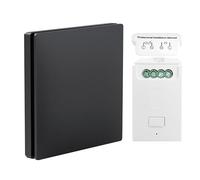 Black Kinetic - Kit di interruttori wireless IP65, impermeabile, interruttore a pulsante, on/off, per luci (versione RF nera)